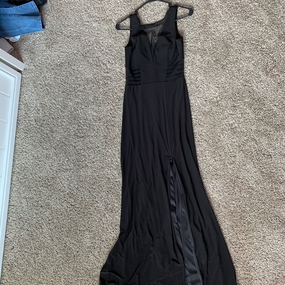 Black Formal Dress with Knee slit